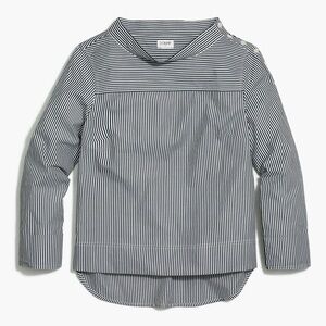 J.Crew Dark Grey Funnel-neck Blouse✨